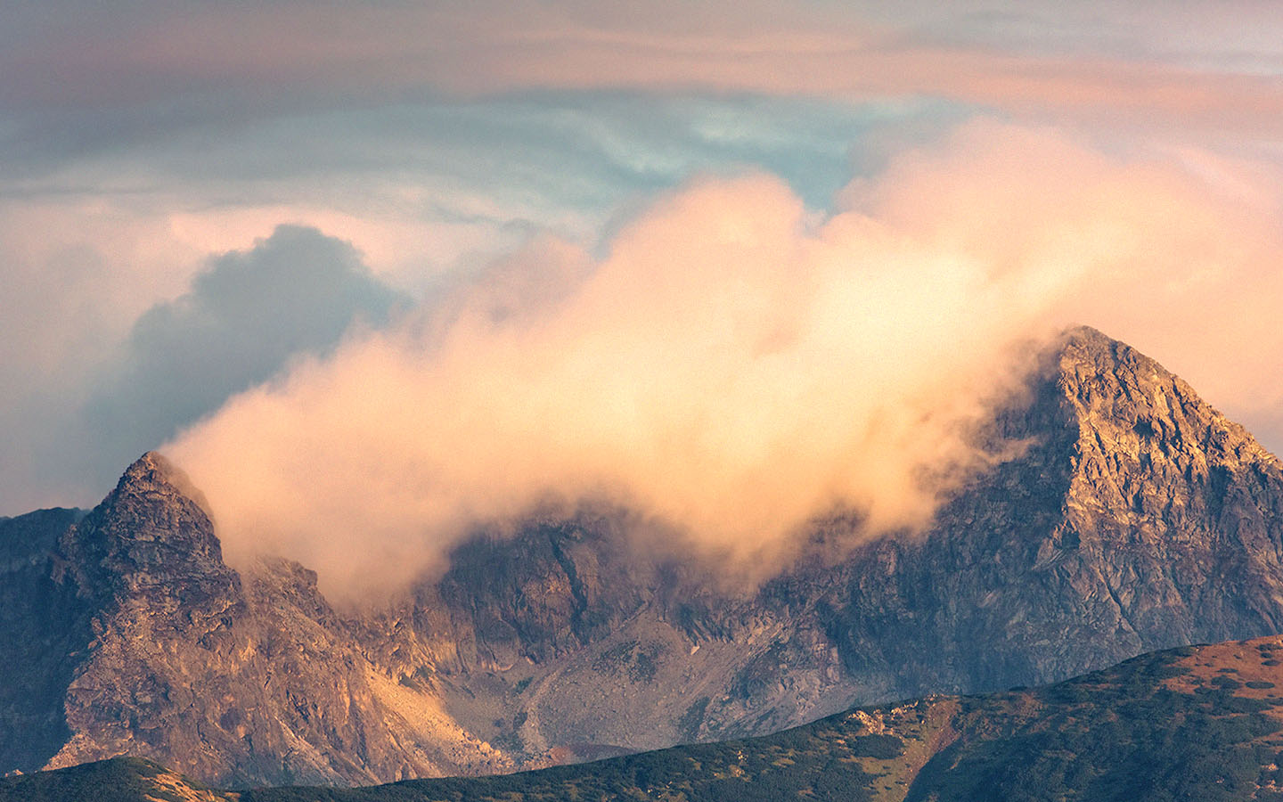 Cloud Covered Mountains