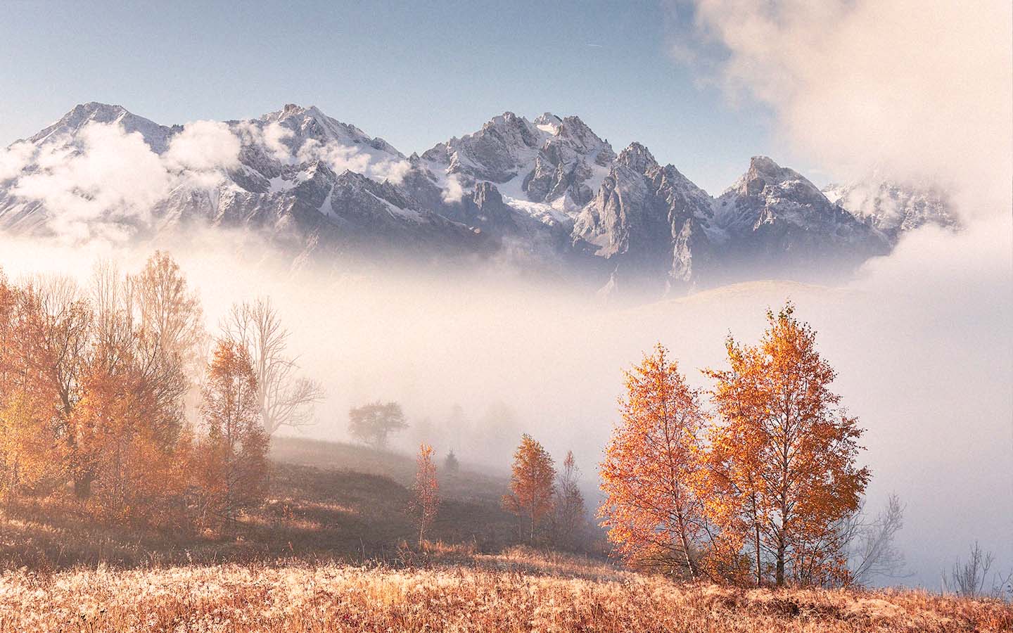 Cloud Covered Mountains