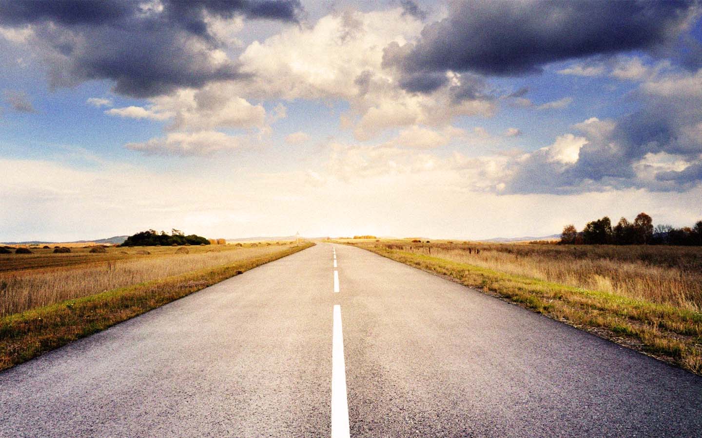 road and clouds